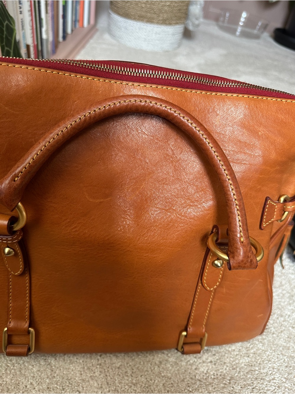 GUC 15” Large Dooney & Bourke Florentine Leather Satchel - Picture 11 of 16